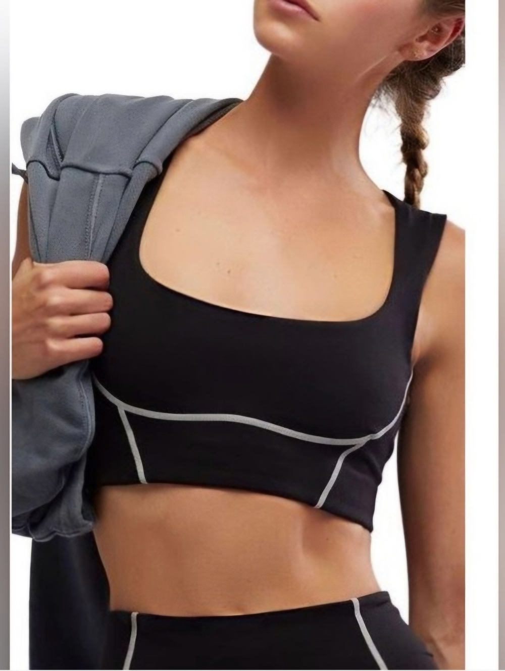 NWOT! Free People Movement You're A Peach Sports Bra. NWT. Black